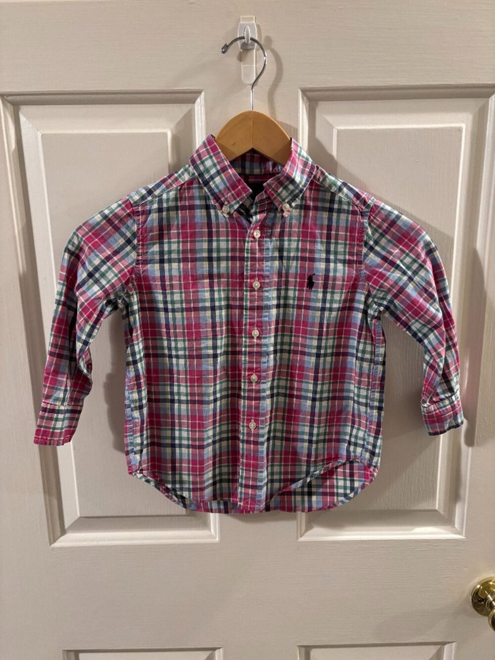 Ralph Lauren Boys Plaid Button-Down Dress Shirt - 4T